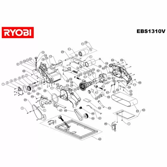Ryobi EBS1310V Spare Parts List Type: 5133000226